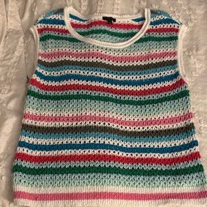 Talbots Colorful Striped Knit Sweater